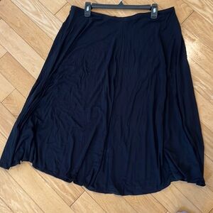 J Jill Stretch Black Flowy Skirt Size Petite L